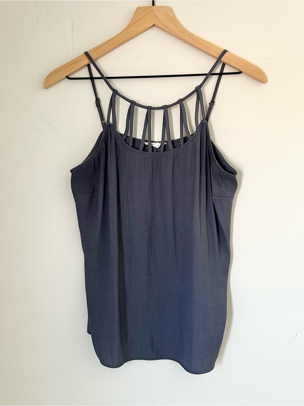 Maurices Women’s Blue Strappy Cage Neckline Tank Top